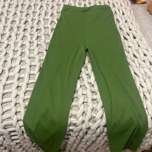 green flared pants ( xs for women )